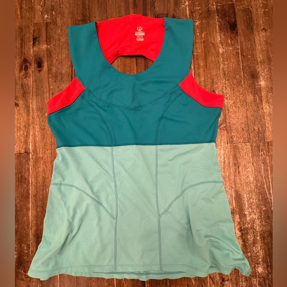 Merrell Hiking Running Capra Tank Sz L Athletic Reflective Tanktop